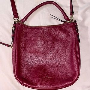 Kate Spade Burgundy Crossbody Bag / Handheld Strap